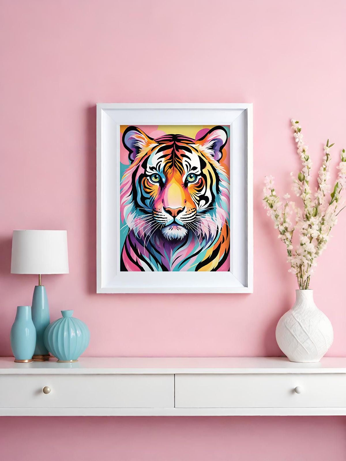 Diamond Painting TiniSchnickschnack Mini Bild "Tiger" 15x20cm (Full Feenstaub) TSS-786