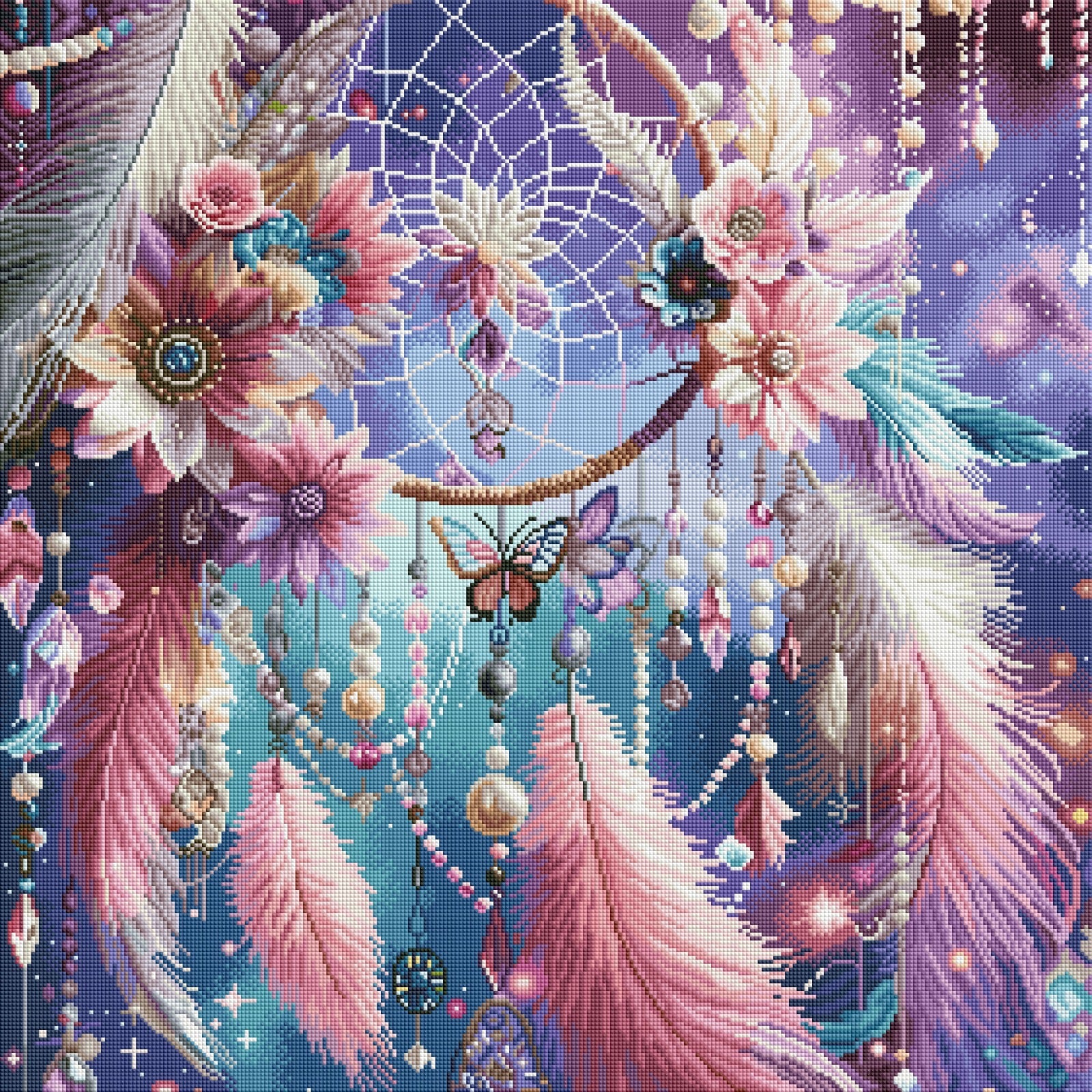 Diamond Painting Bild "Dreamcatcher" von AI-Artist Lexxy.ai 70x70cm (inkl. Feenstaub) TSS-620