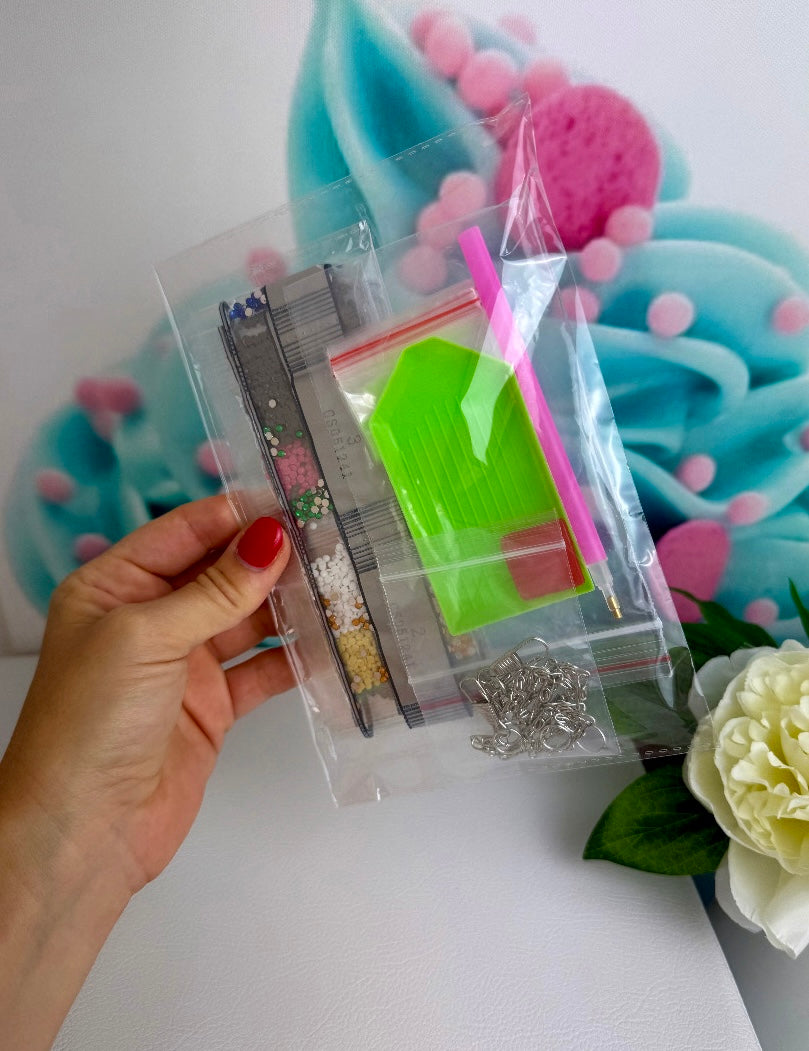 Diamond Painting Pummeleinhorn Anhänger "Grummel-King" 18x25cm (AH241)