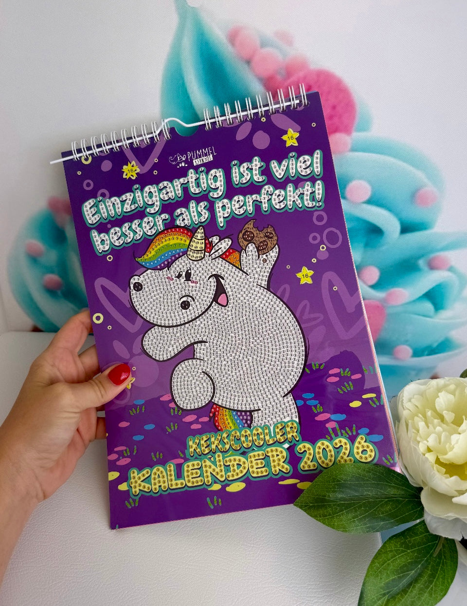 Diamond Painting Wandkalender "Pummeleinhorn" Kalender 2026