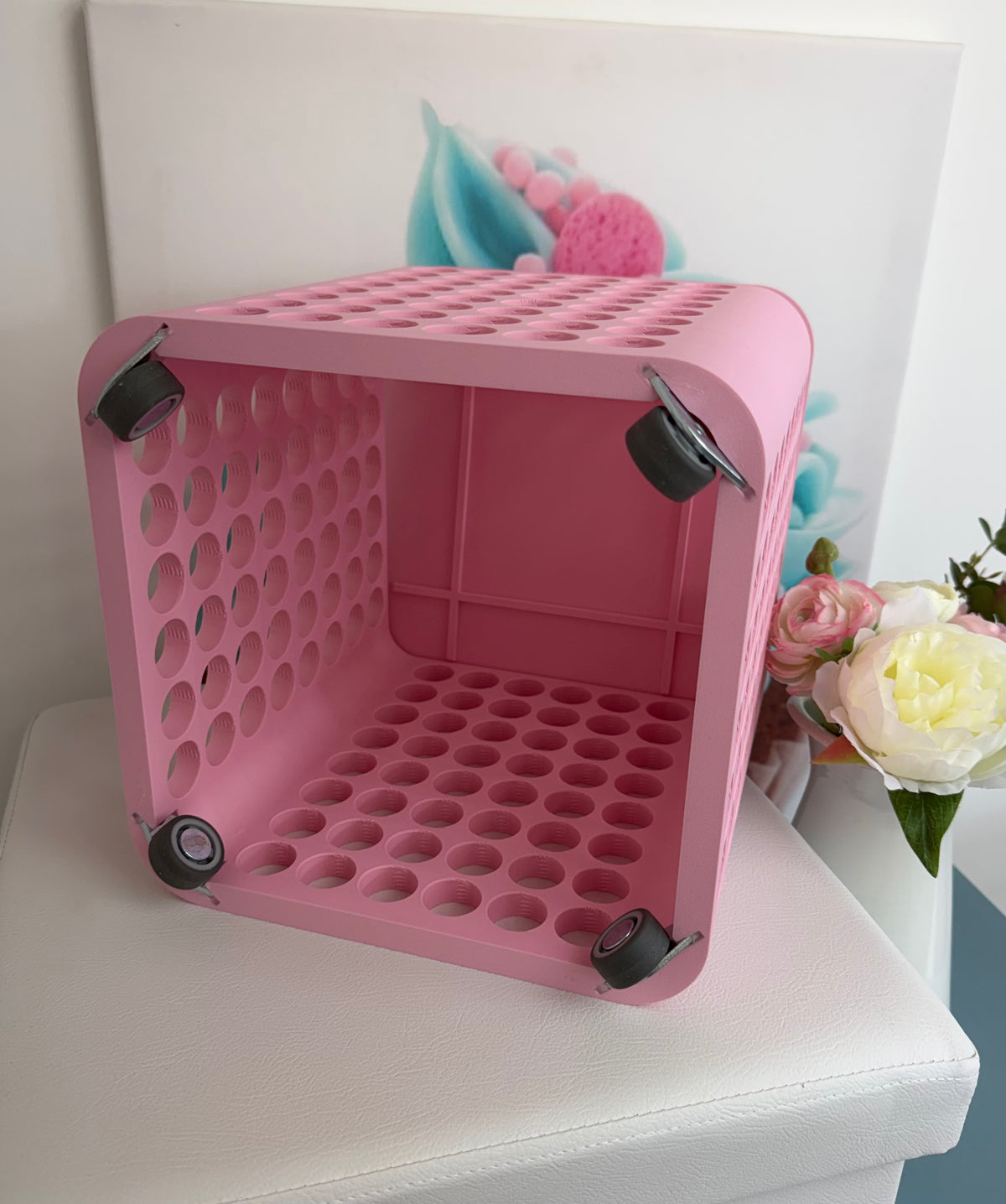 Diamond Painting "Diamond Wall Drehturm" 2.0 Steinchenturm (für 192 Dosen) - 3D-Druck (rosa) NEU