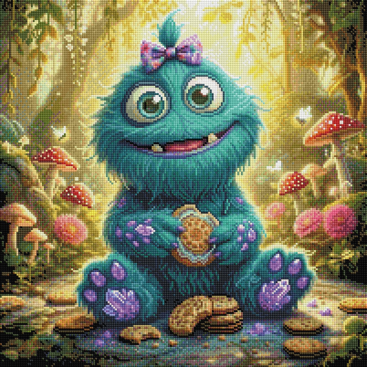 Diamond Painting Bild "Krümelschnute" von TiniSchnickschnack 50x50cm (Full Feenstaub) TSS-974