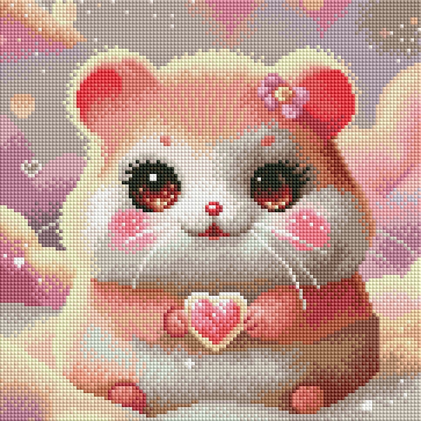 Diamond Painting Bild "Hamster Holly" von TiniSchnickschnack 30x30cm (Full Feenstaub) TSS-843