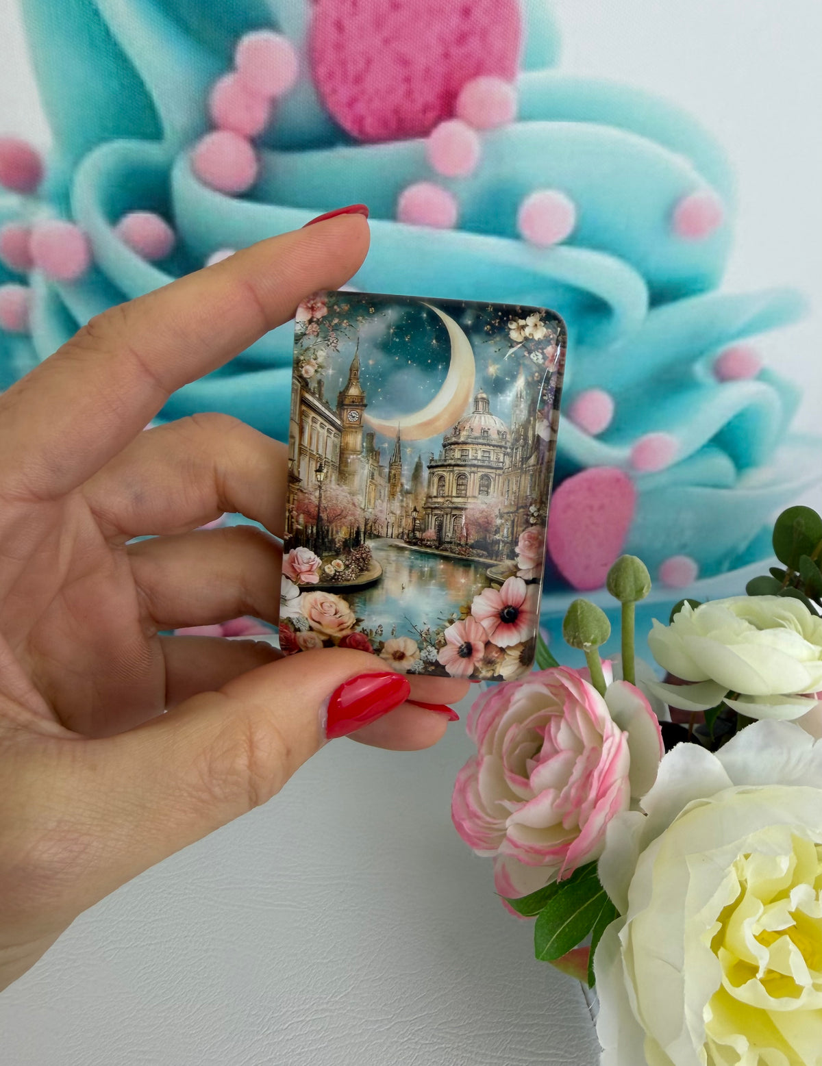 Diamond Painting Cover Minder "Mondsichel überm Fluss" (CM)
