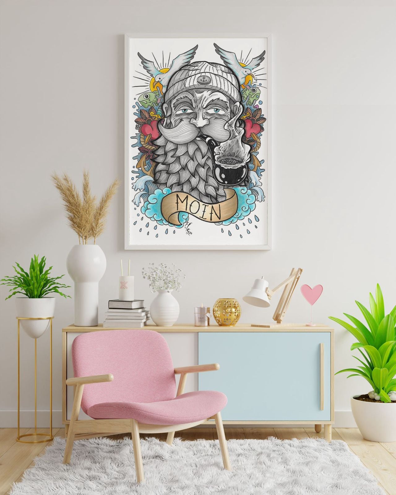 Diamond Painting Bild "Käpt'n Calm" von Artist ROGER G. 50x60cm (inkl. Feenstaub) TSS-773