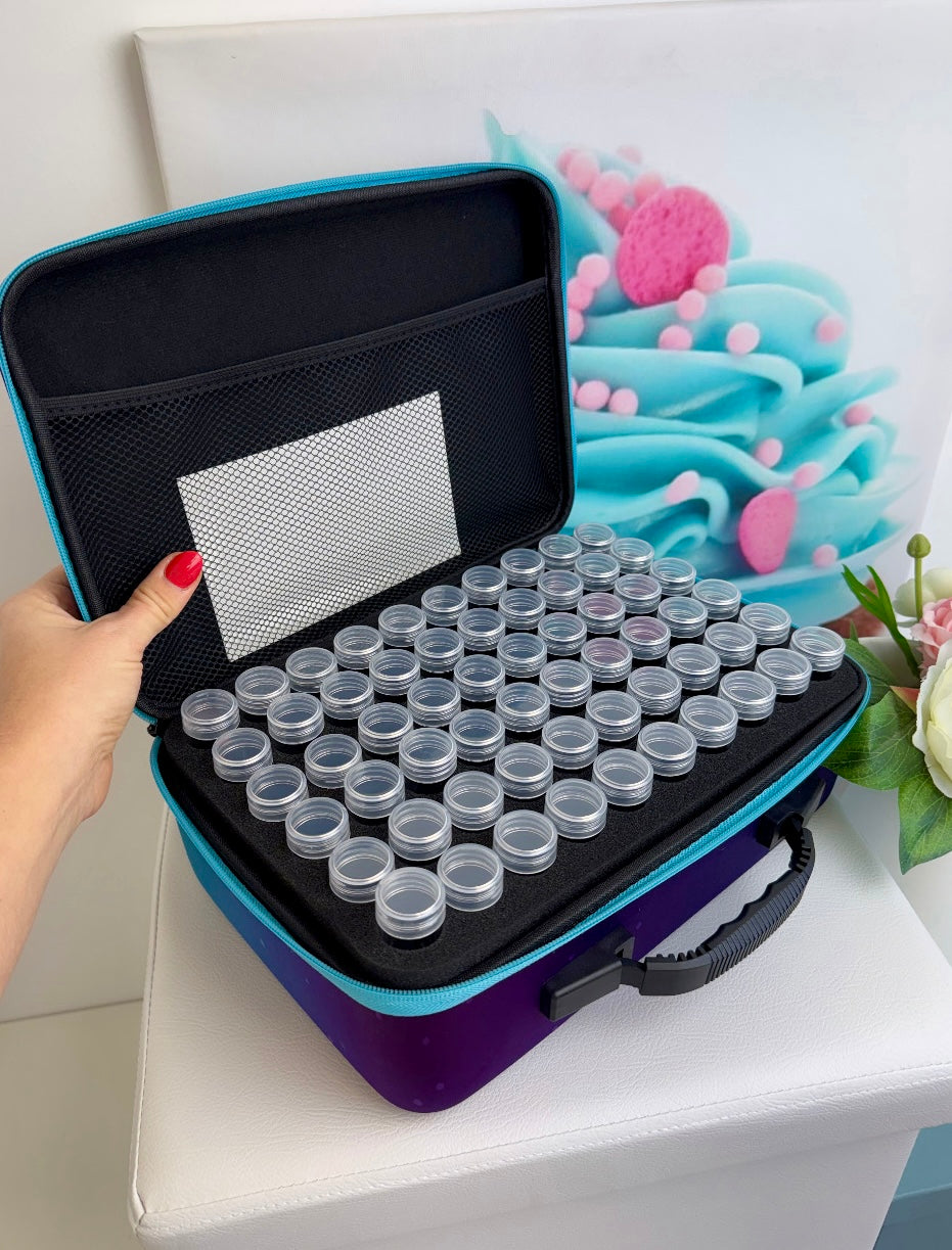 Diamond Painting GRUMMELEINHORN Koffer für Steine - 120 Aufbewahrungsdosen