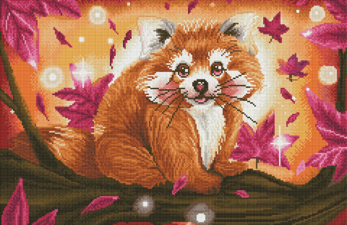 Diamond Painting Bild "Roter Panda" von Tattoo Artist Caruschka 40x60cm (inkl. Feenstaub) TSS-570