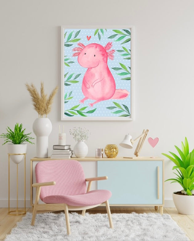 Diamond Painting Bild "Pink-Axolotl" 30x40cm TiniSchnickschnack meets Mr. & Mrs. Panda