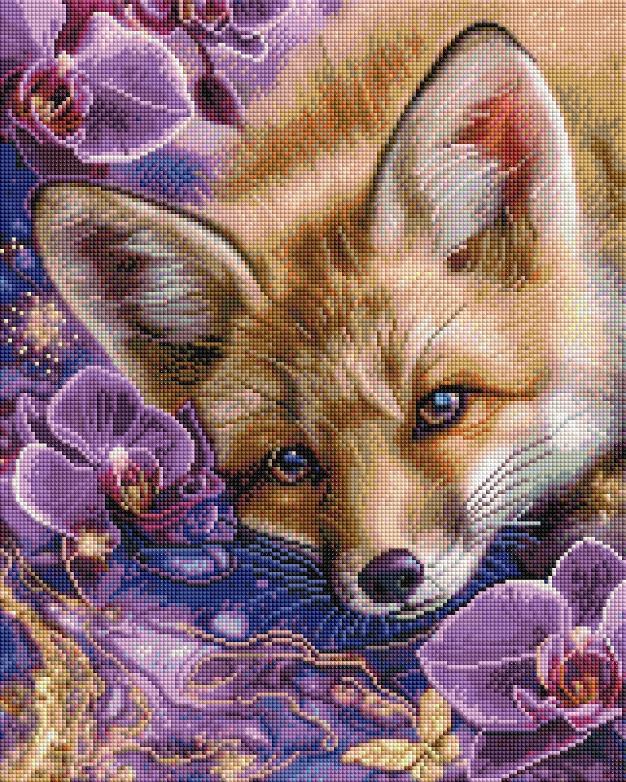 Diamond Painting Bild "Fox Dream" von AI-Artist Sandrietta_ai (Full Strass) 40x50cm TSS-861