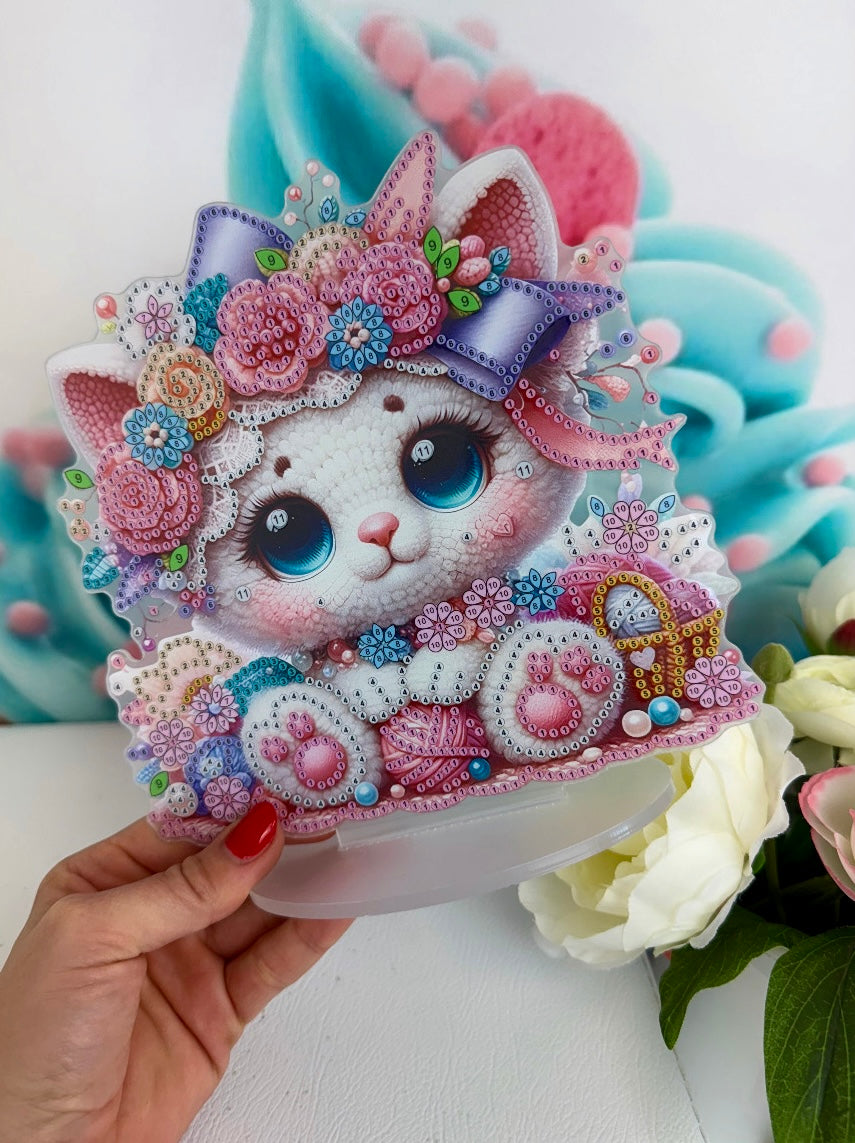 Diamond Painting Aufsteller "Babykätzchen" 19x19cm