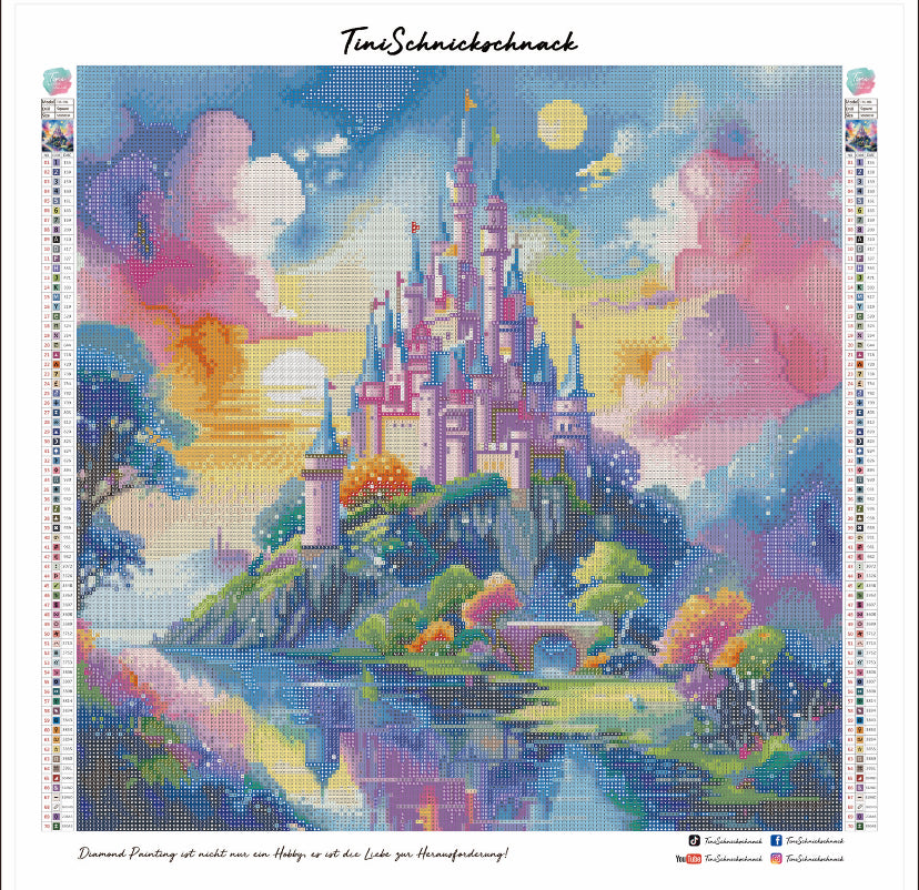 Diamond Painting TiniSchnickschnack Bild "Märchenschloss" 50x50cm (inkl. Fairy Dust)