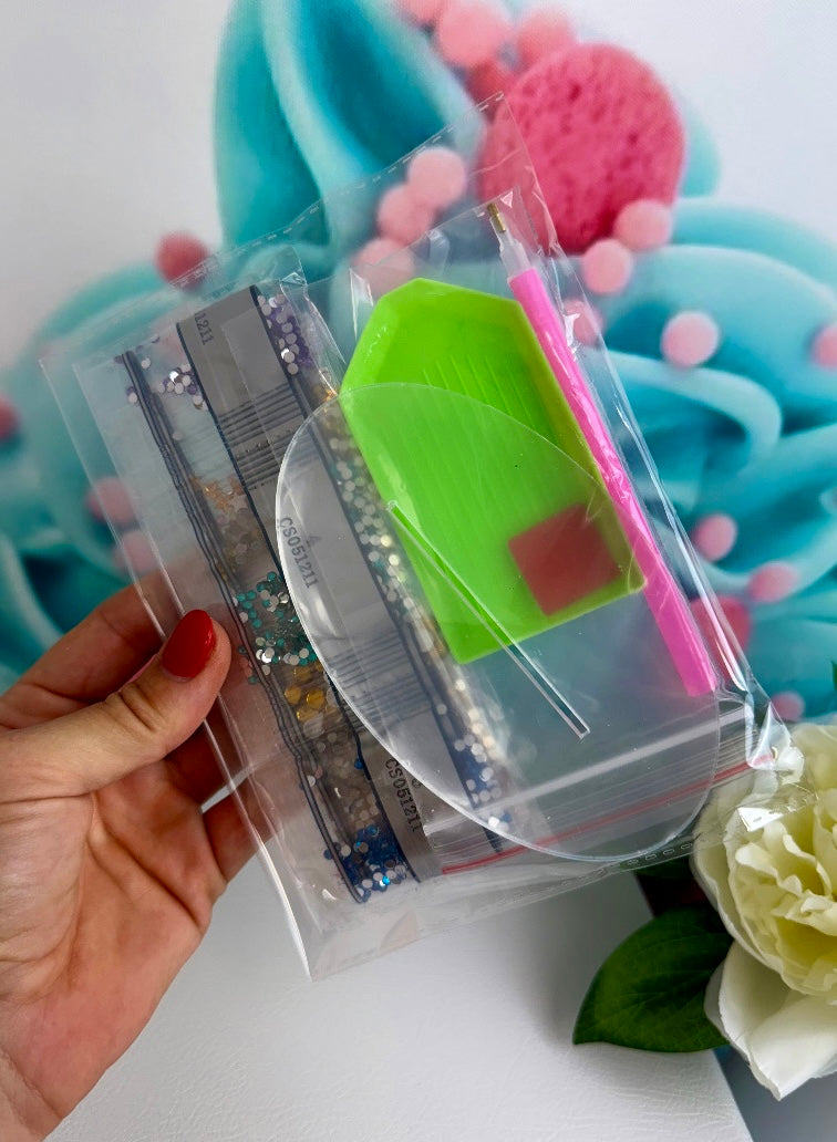 Diamond Painting XMAS Aufsteller "Weihnachtsdorf mit Riesenrad" 23x24cm (AH211)