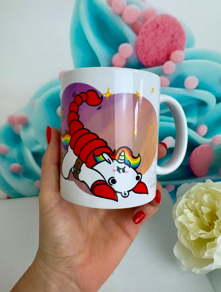 TiniSchnickschnack Pummeleinhorn Sternzeichen "SKORPION" - Tasse 330ml