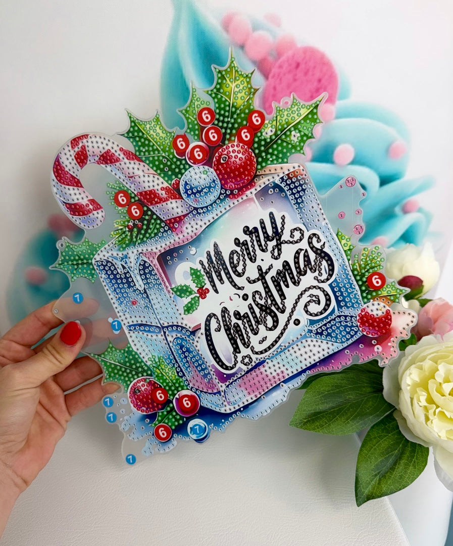 Diamond Painting XMAS Anhänger "Christmas Icecube" 24x24cm (AH923)