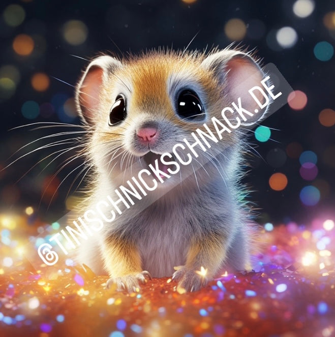 Diamond Painting Bild "Knuddel-Hamster" von AI-Artist Sandrietta_ai 50x50cm