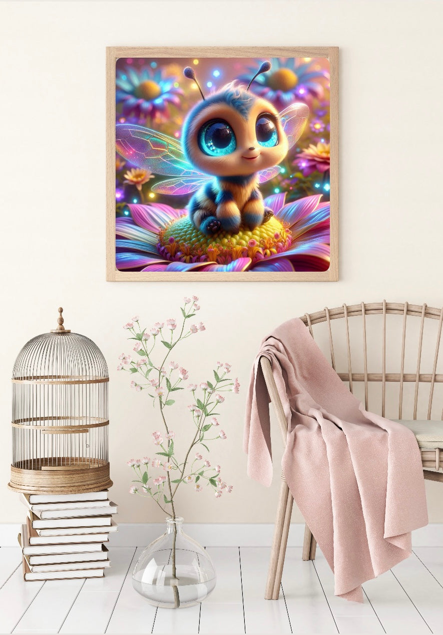 Diamond Painting Bild "Bienchen Honey" von AI-Artist Lexxy.ai 50x50cm (inkl. Feenstaub) TSS-730