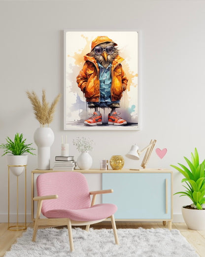 Diamond Painting Bild Schietwetter „Piet" von AI-Artist Sandrietta_ai 30x40cm