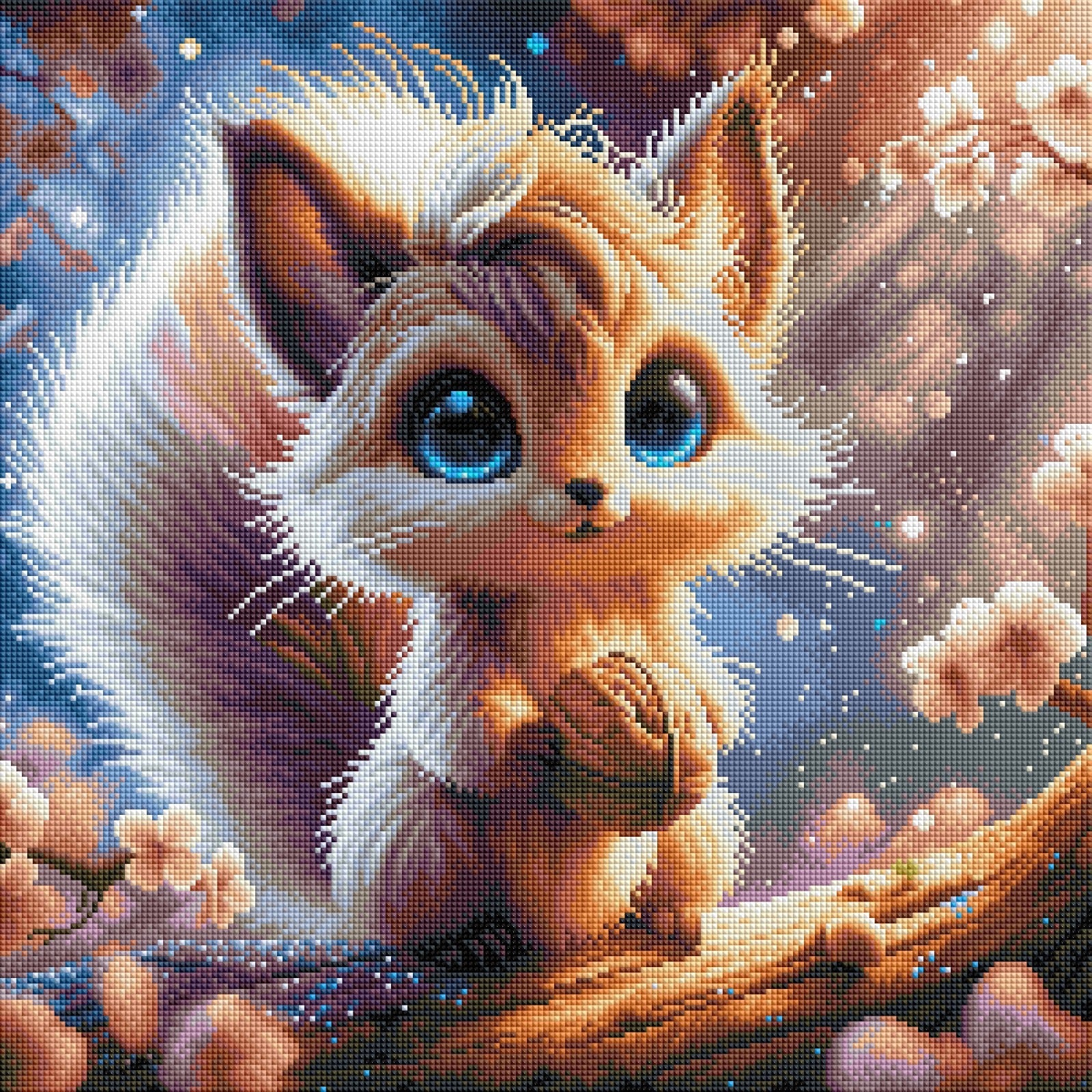 Diamond Painting Bild "Eichhörnchen Nuts" von AI-Artist Lexxy.ai 50x50cm (inkl. Feenstaub) TSS-757