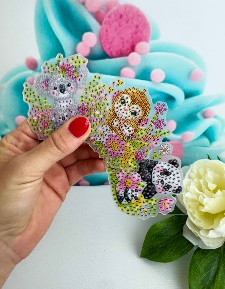 Diamond Painting Magnete "Flower Animals" 6Stk (M911)