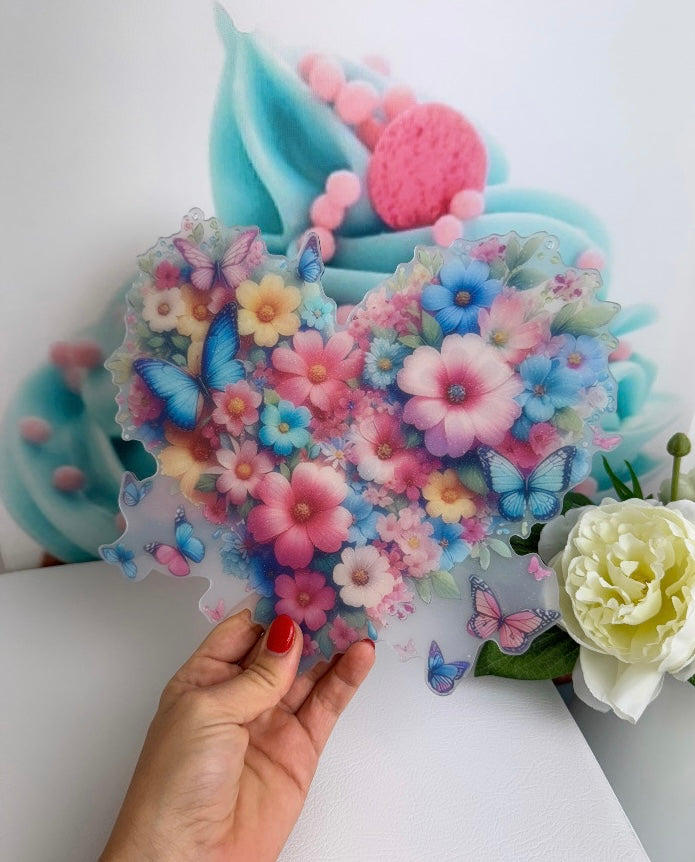 Diamond Painting Anhänger "Blütenherz" 21x25cm (AH230)