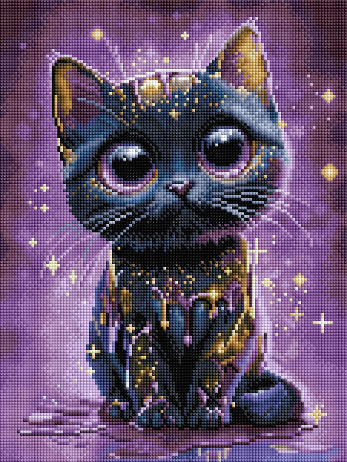 Diamond Painting Bild "Kater Gizmo" von AI-Artist Sandrietta_ai (inkl. Feenstaub) 30x40cm TSS-859