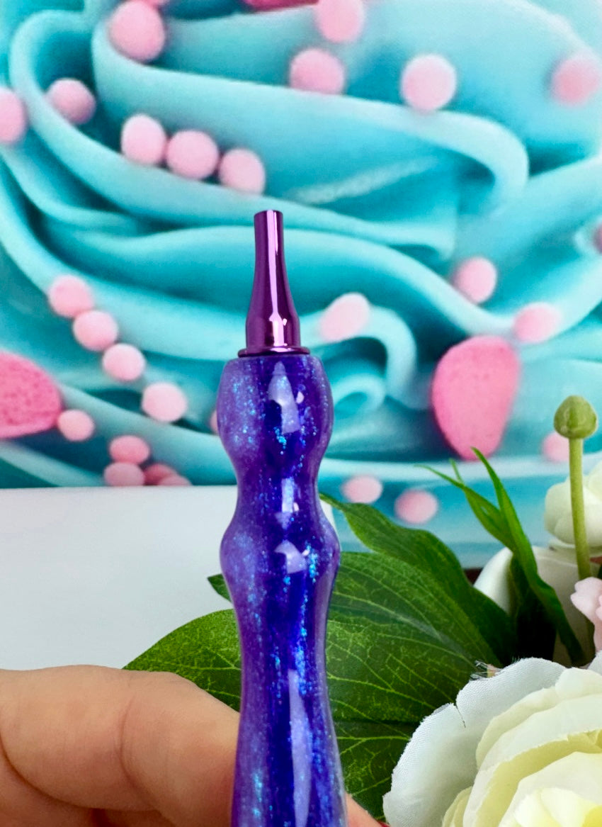 Diamond Painting Harz "Slim-Ergo-Stift" lila (inkl. Metallaufsätze)