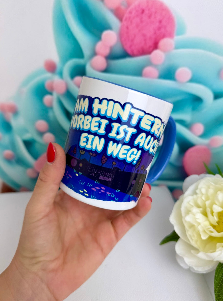 TiniSchnickschnack Pummeleinhorn "AM HINTERN VORBEI" - Grummeleinhorn Tasse 330ml