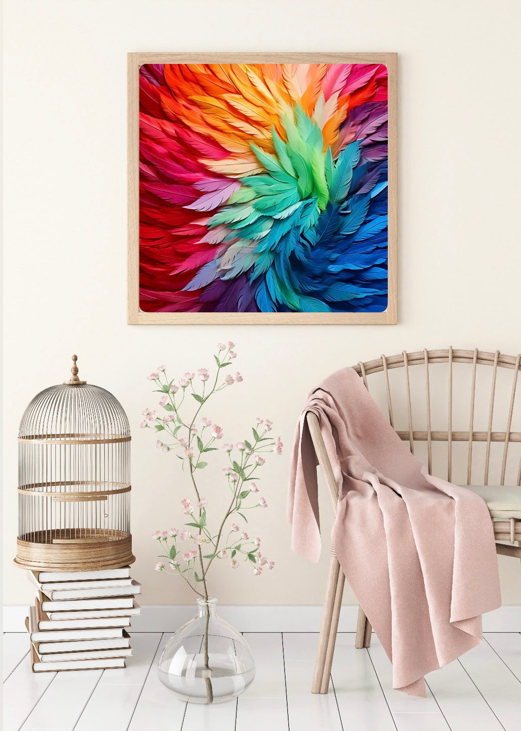 Diamond Painting Bild "Wings of Color" von TiniSchnickschnack 50x50cm (inkl. Feenstaub) TSS-627