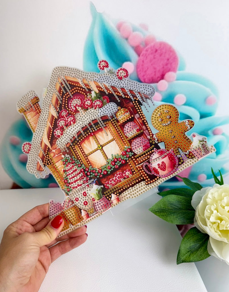 Diamond Painting XMAS Aufsteller "Lebkuchenhaus" 21x24cm (AH204)