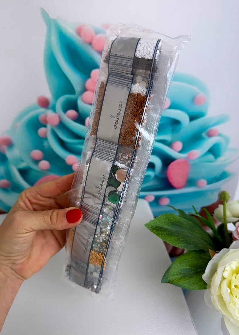 Diamond Painting Pummeleinhorn Winter XXL Kranz / Anhänger "Lebkuchen Snack" 50x53cm