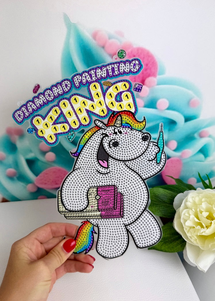 Diamond Painting Pummeleinhorn Anhänger "Pummel-King" 18x25cm (AH243)