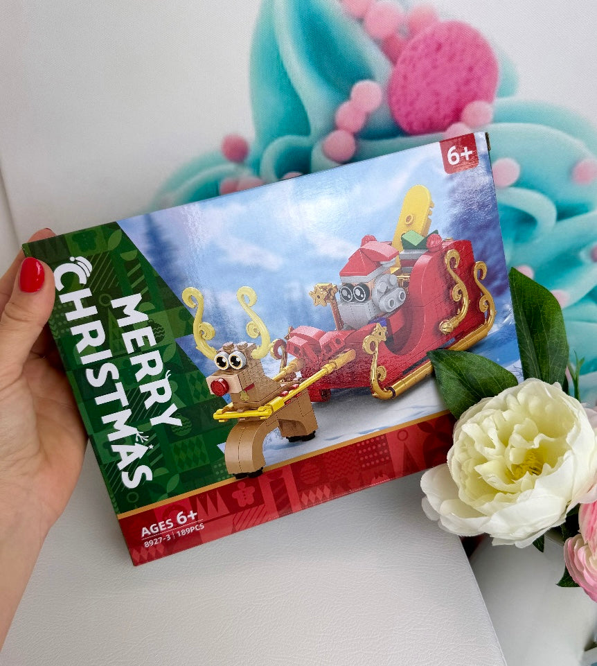 Mini Building Blocks - "Weihnachtsschlitten" - Klemmbausteine (1Set)