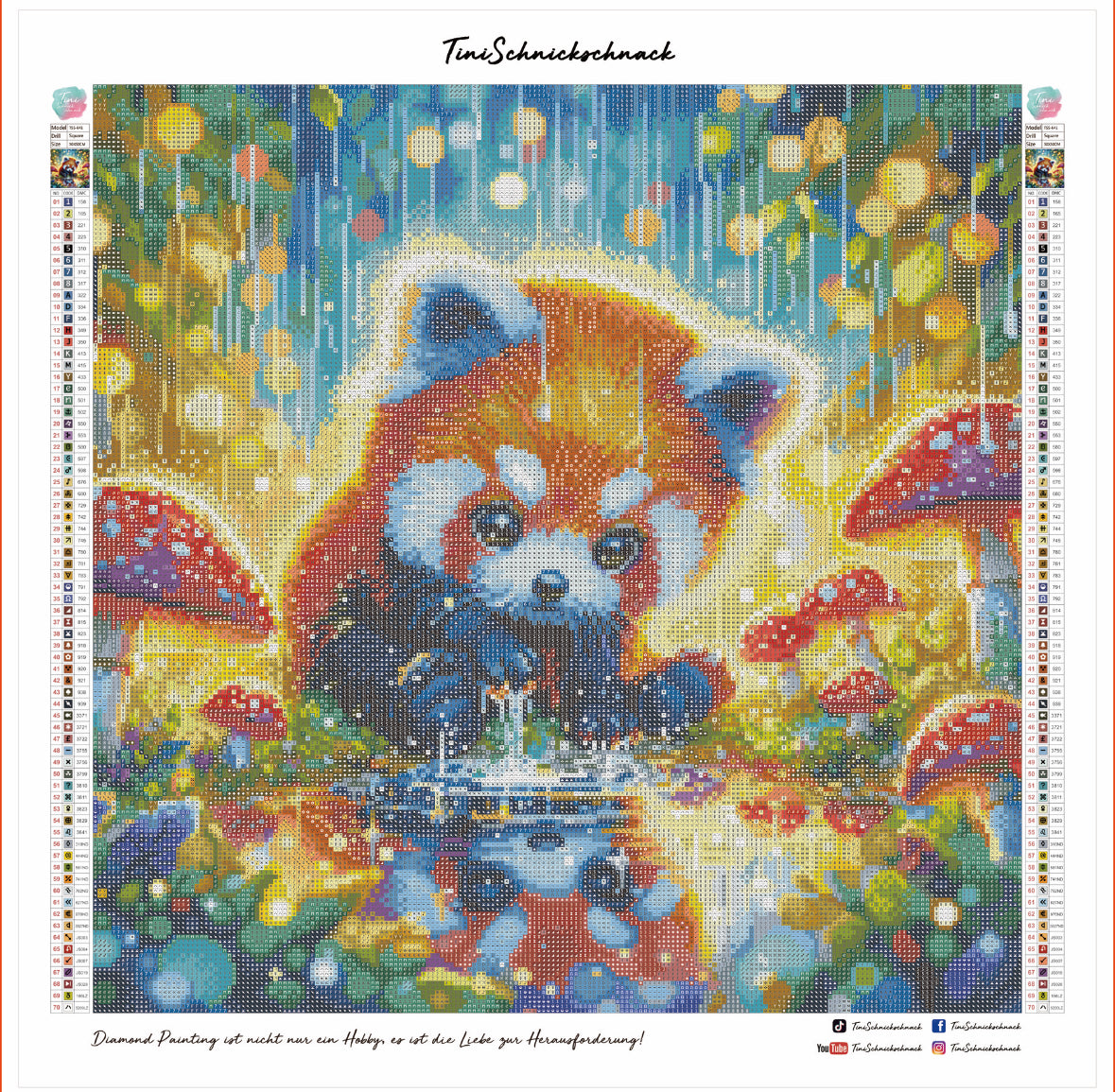 Diamond Painting Bild "Kleiner Träumer Mochi" von Lisa Morgan 50x50cm (inkl. Feenstaub) TSS-641