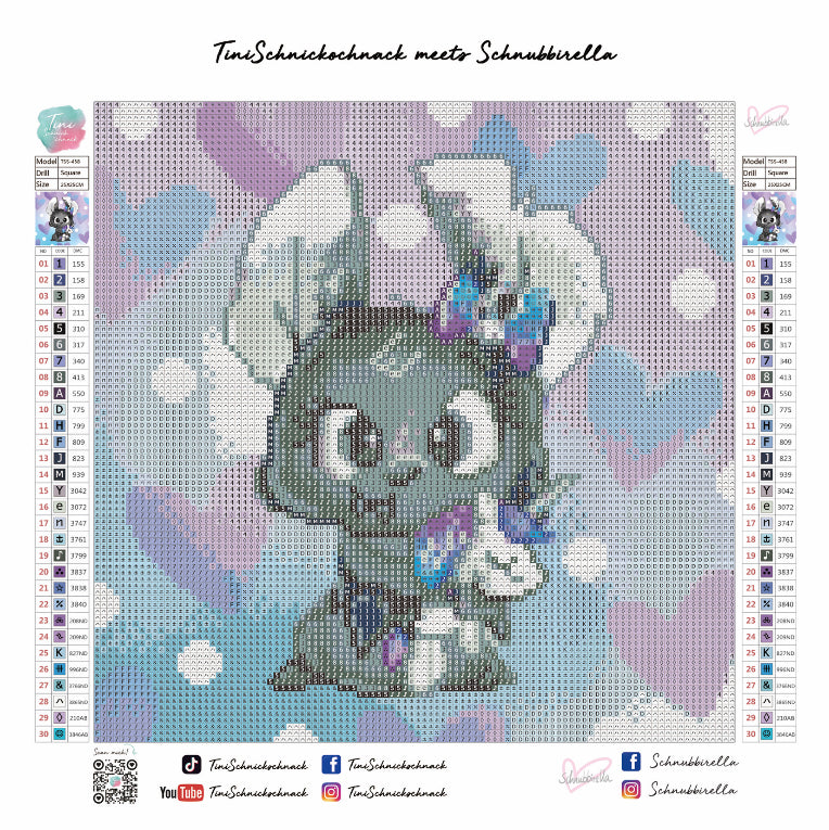 Diamond Painting Bild Schnubbi "Seelenkuschler" von Schnubbirella 25x25cm (inkl. Fairy Dust) TSS-458