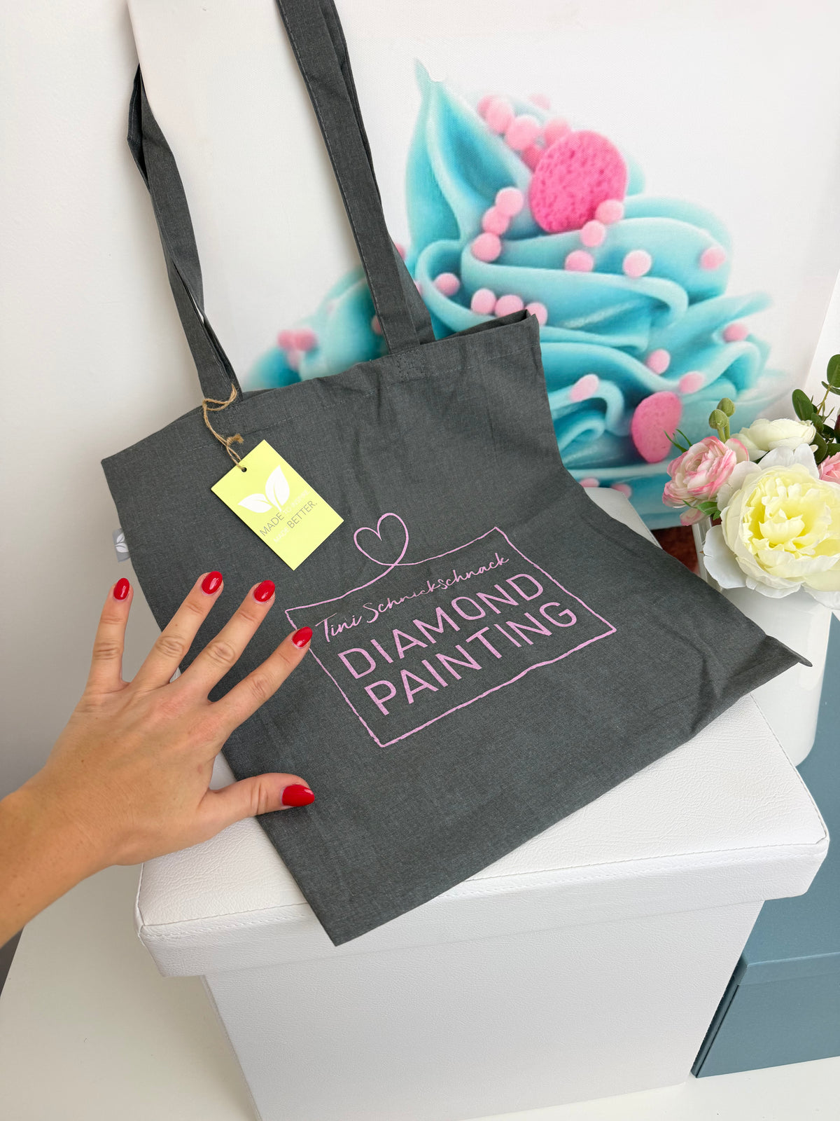 Diamond Painting TiniSchnickschnack Beutel / Bag (grau)