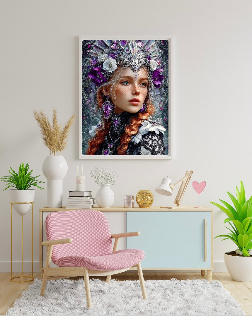 Diamond Painting Bild "Amaras Krönung" von AI-Artist Sandrietta_ai (Full Strass) 50x70cm TSS-898
