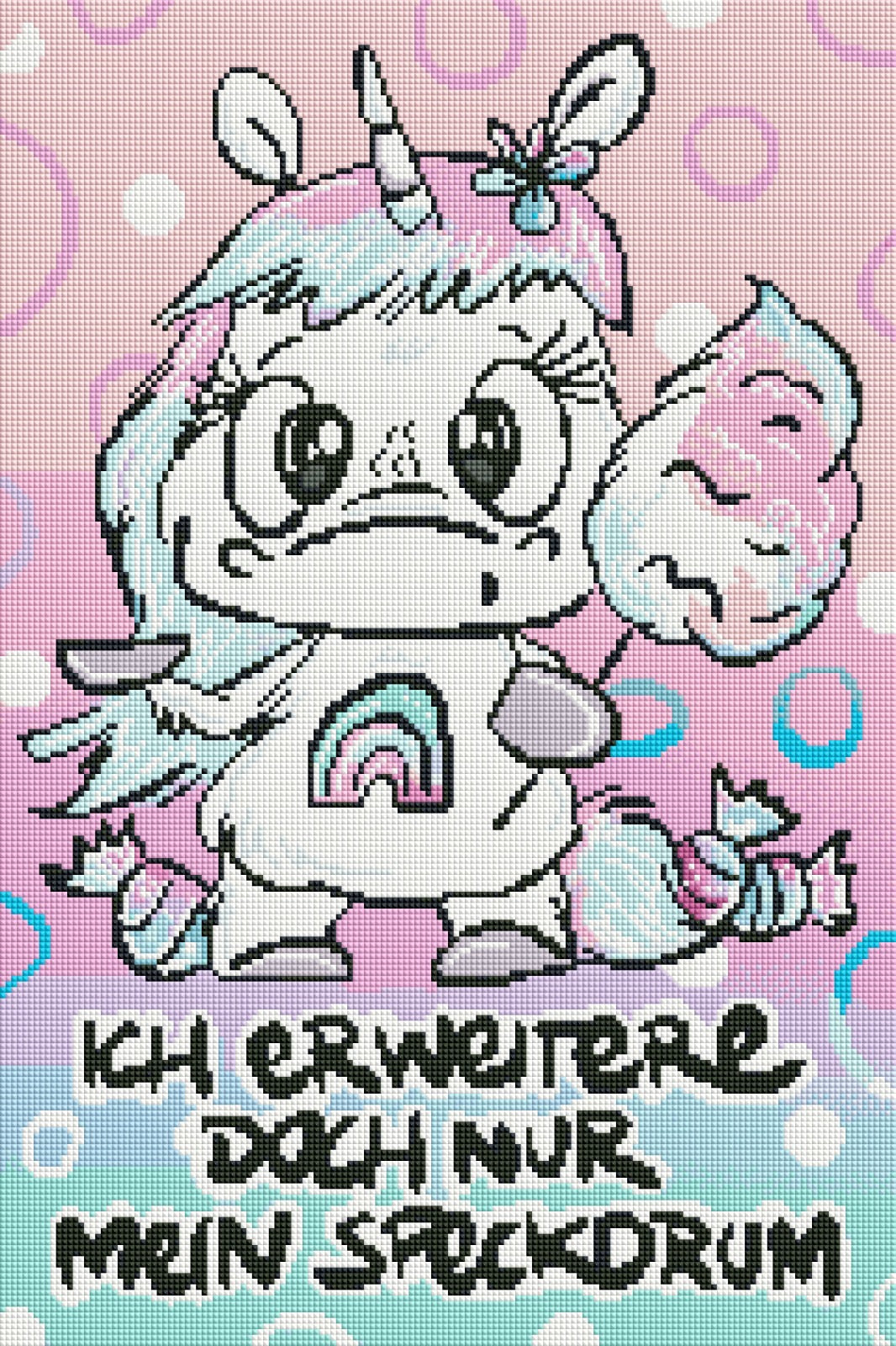 Diamond Painting Bild Schnubbi "Speckdrum" von Schnubbirella 40x60cm (inkl. Fairy Dust) TSS-674