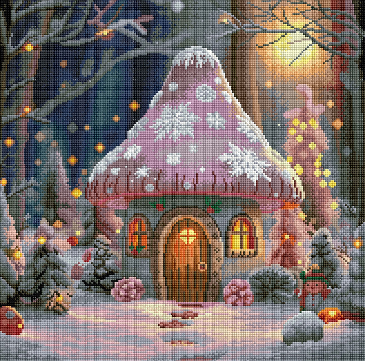 Diamond Painting Bild "Lichter im Winterwald" von TiniSchnickschnack 50x50cm (inkl. Feenstaub) TSS-680