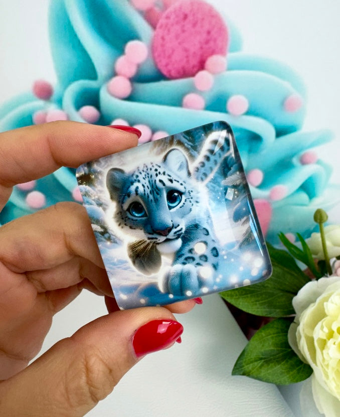 Diamond Painting Cover Minder Schneeleopard "Shiran" (CM)
