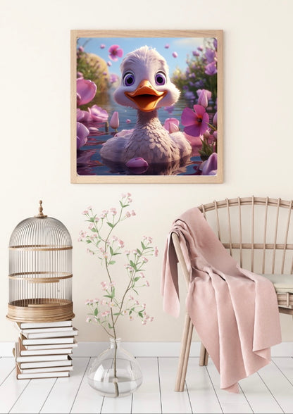 Diamond Painting Bild "Lucky Duck" von AI-Artist Sandrietta_ai 50x50cm