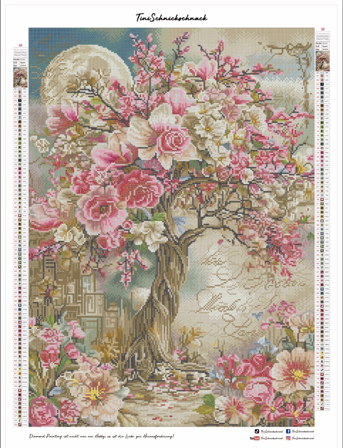 Diamond Painting Bild "Zauberbaum" von AI-Artist CleoDora (inkl. Feenstaub) 50x70cm TSS-913