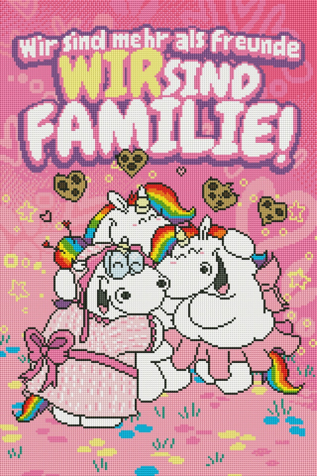 Diamond Painting Bild "Wir sind Familie" von Pummeleinhorn 40x60cm (inkl. Feenstaub) TSS-604