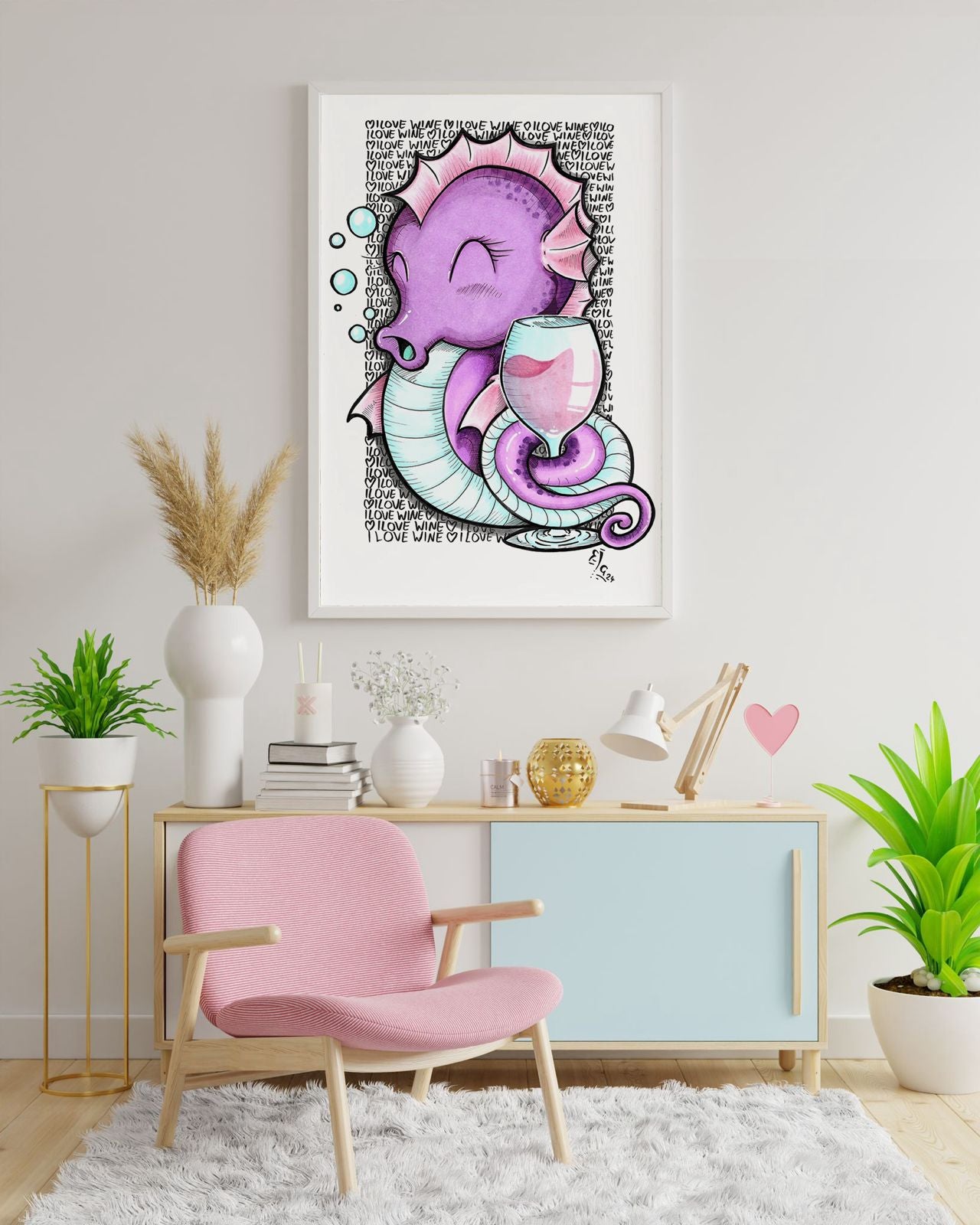 Diamond Painting Bild "Rose`Pferdchen" von Artist ROGER G. 60x80cm (inkl. Feenstaub) TSS-772