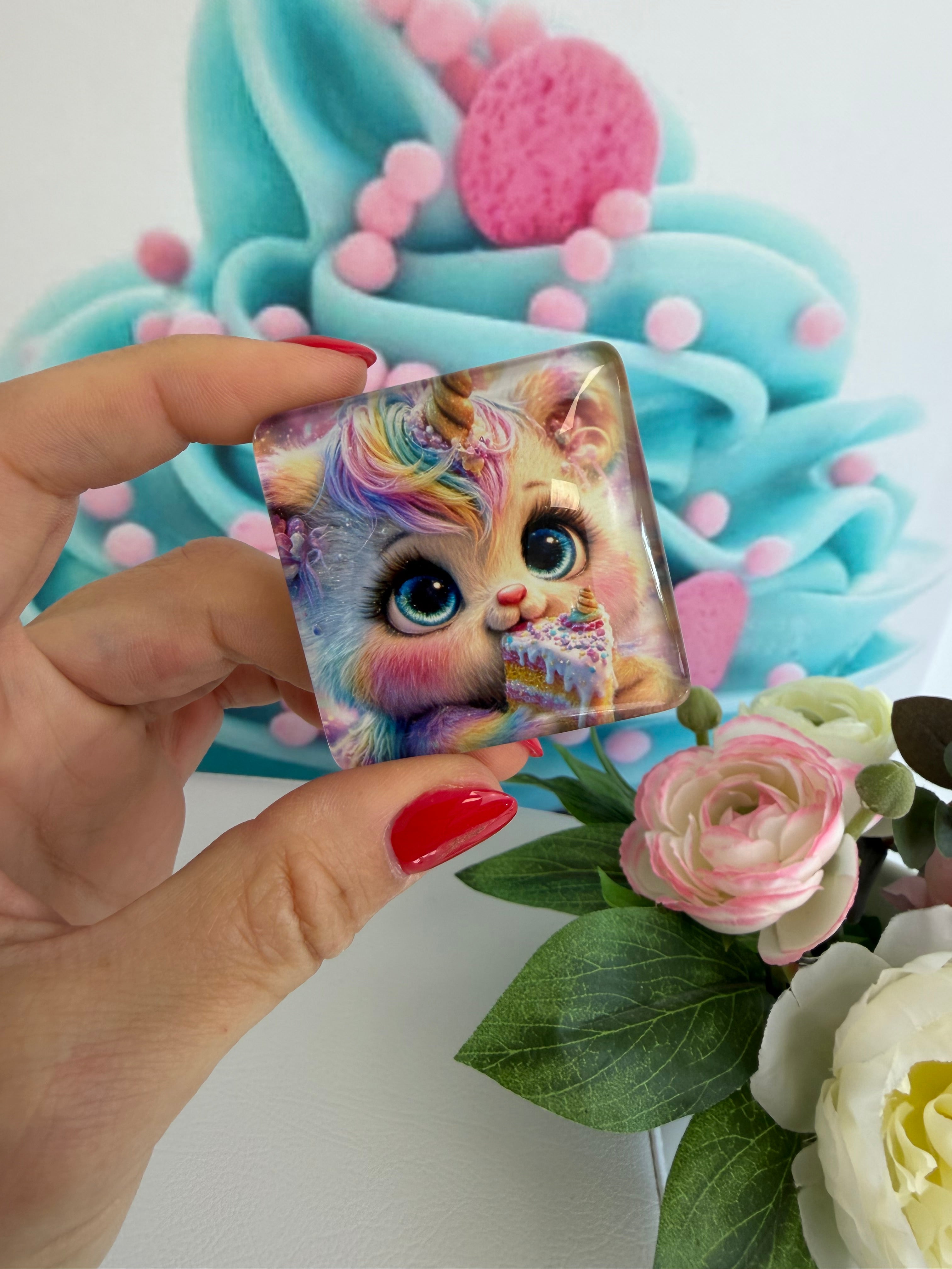 Diamond Painting Cover Minder „Leckermaul Teddycorn" (CM)