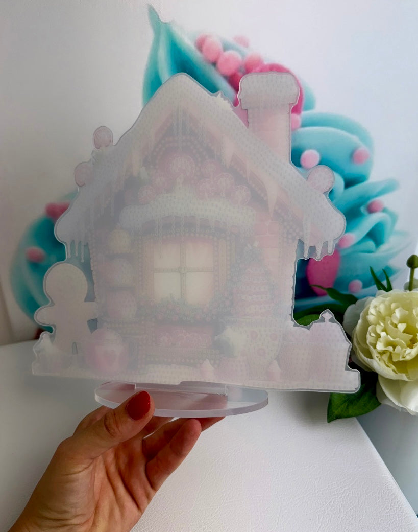 Diamond Painting XMAS Aufsteller "Lebkuchenhaus" 21x24cm (AH204)