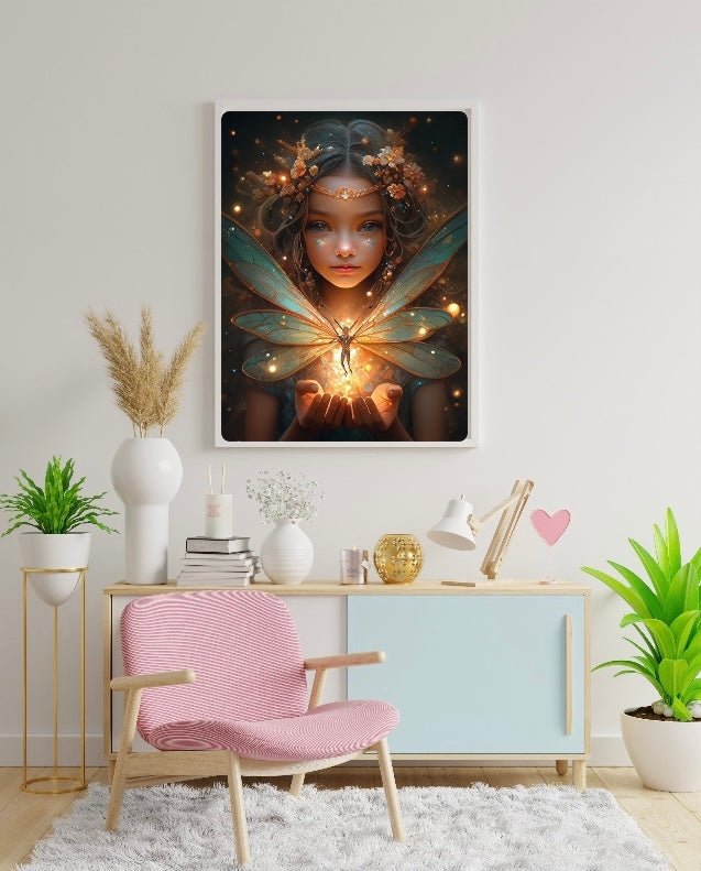 Diamond Painting Bild "Hannah" von AI-Artist Sandrietta_ai 40x60cm (inkl. Metallic Steine)