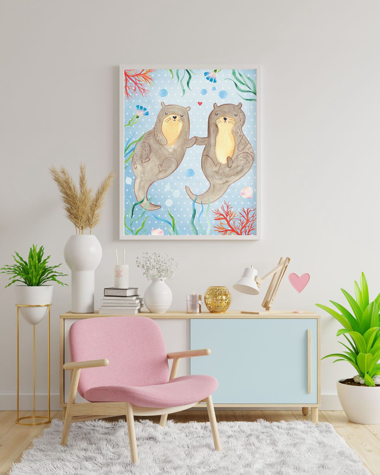 Diamond Painting Bild "Otter-Friends" 30x40cm TiniSchnickschnack meets Mr. & Mrs. Panda TSS-485
