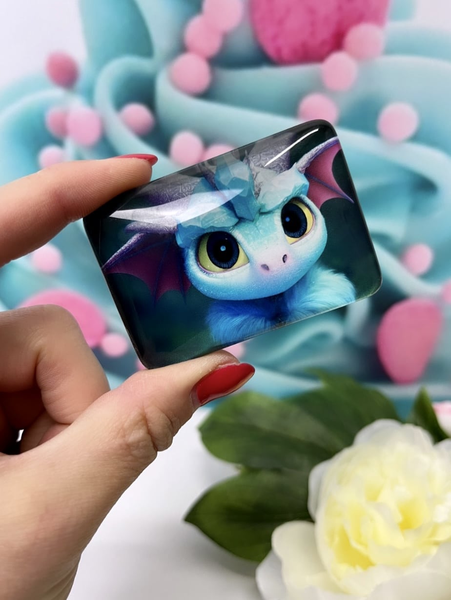 Diamond Painting Cover Minder Drache "Fussel" (CM) ACHTUNG! 2.Wahl!!!!