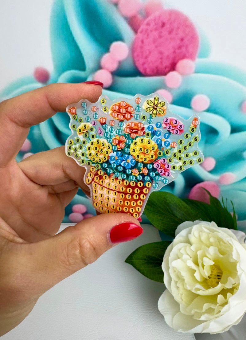 Diamond Painting Magnete "Blumentraum" 6Stk (M913)