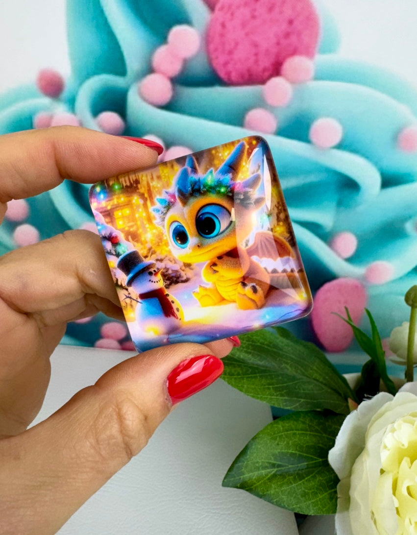 Diamond Painting Cover Minder "Winterdrache Twinkle" (CM)